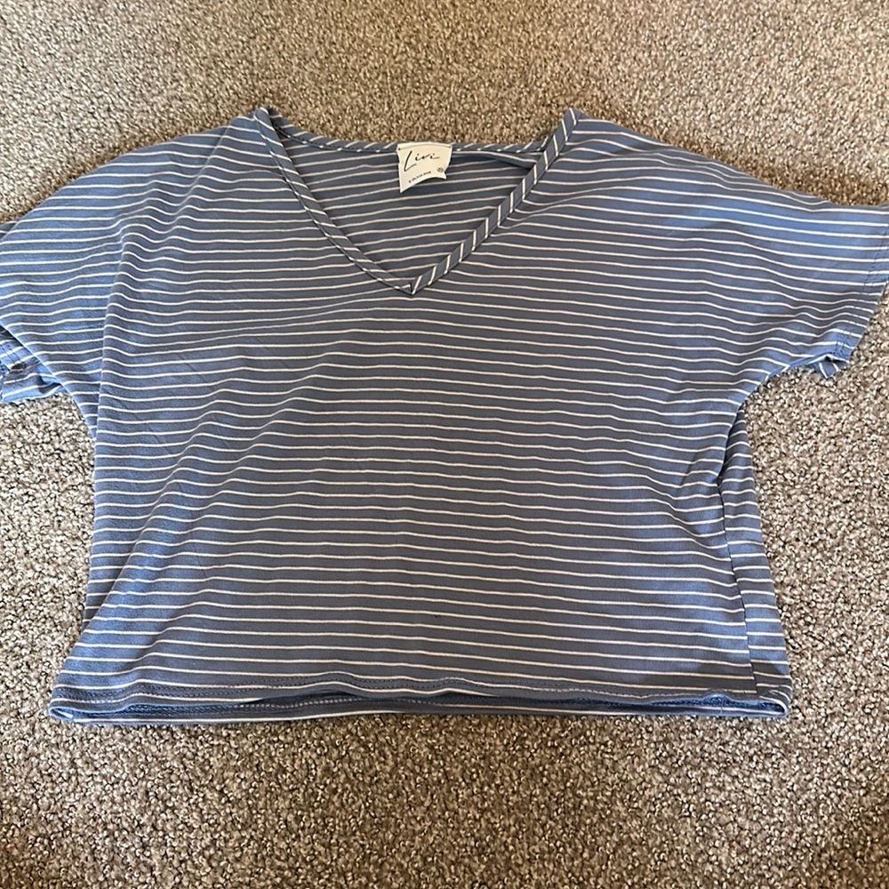 Stripped blue crop top Livi